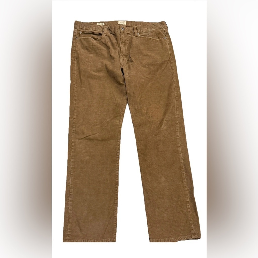 J.Crew Mens 770 Straight Leg Corduroy Pants Tan Brown 35x32